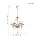 Candelabru Basilano 1 6x40W crom, Eglo