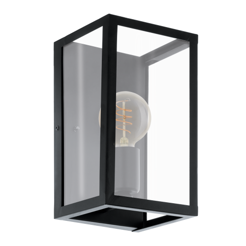 Aplica de perete Charterhouse 60W neagra, Eglo
