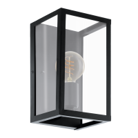 Aplica de perete Charterhouse 60W neagra, Eglo