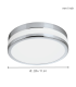 Plafoniera Palermo 2 3x5.7W crom, Eglo