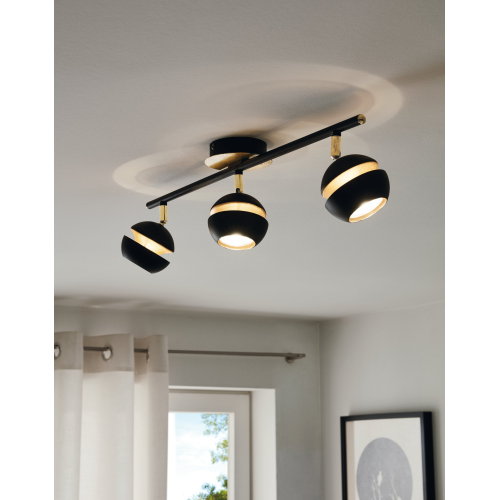 Plafoniera Nocito 3x3W neagra, Eglo