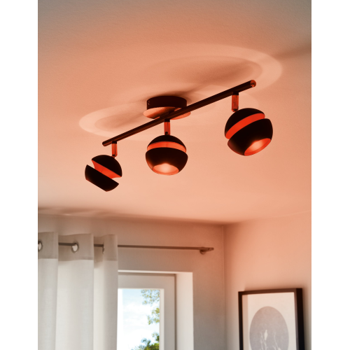 Plafoniera Nocito 3x3W neagra, Eglo