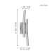Aplica de perete Pertini 2x3.3W crom, Eglo