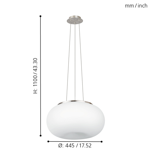 Lustra Optica 2x60W alba, Eglo