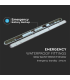 Tub LED rezistent la apa cu chit de emergenta 1200x78x72 36W 6500k, V-TAC