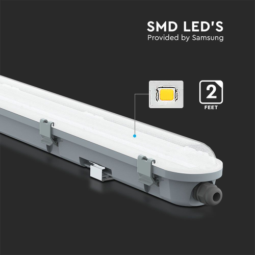 Lampa LED rezistenta la apa milky cover 600x78x72 36W 4000k, V-TAC