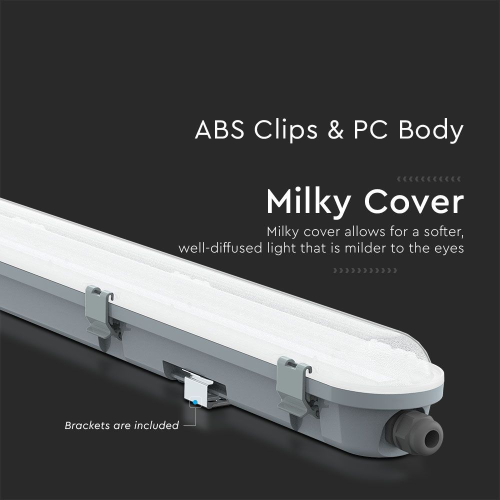Lampa LED rezistenta la apa milky cover 600x78x72 36W 4000k, V-TAC