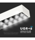 Lampa LED lineara suspendata 1179x64x35 60W 4000K alba, V-TAC