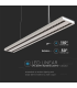 Lampa LED lineara suspendata interconectabila 1190x160x30 60W 4000K alba, V-TAC