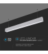 Lampa LED lineara suspendata lumina sus/jos 1200x75x105 60W 4000K argintie, V-TAC