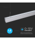 Lampa LED lineara suspendata lumina sus/jos 1200x75x105 60W 4000K argintie, V-TAC