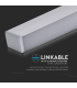 Lampa LED lineara suspendata lumina sus/jos 1200x75x105 60W 4000K argintie, V-TAC