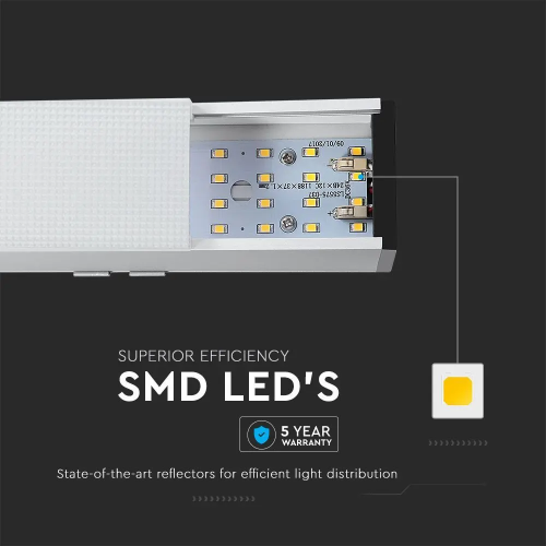 Lampa LED lineara suspendata 1197x50x65 40W 4000K alba, V-TAC