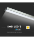 Lampa LED lineara incastrata 1200x70x60 40W 4000K argintie, V-TAC