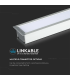 Lampa LED lineara incastrata 1200x70x60 40W 4000K argintie, V-TAC