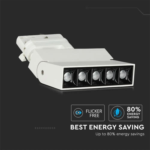 Lampa LED lineara pe sina 35x138 12W 2700K alb, V-TAC