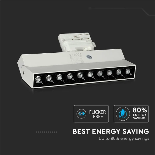 Lampa LED lineara pe sina 35x138 12W 2700K alb, V-TAC