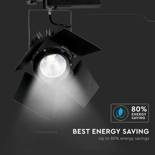 Proiector LED pe sina Ø170x230x240 33W 4000K negru, V-TAC