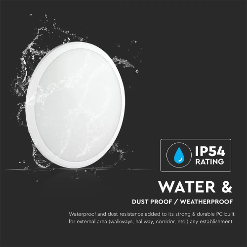 Aplica LED Ø270x75 12W 6400k, V-TAC