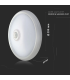 Aplica LED cu senzor Ø290x60 12W 3000k, V-TAC