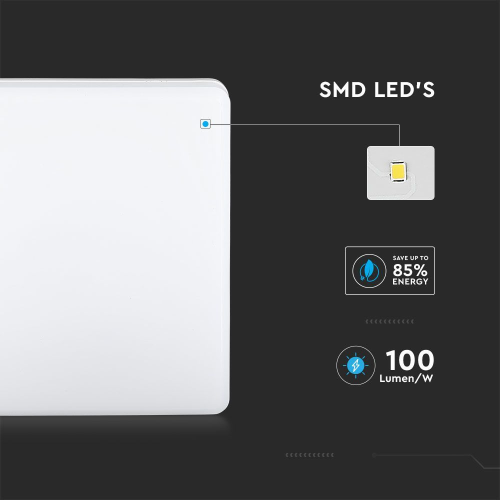 Plafoniera LED 200x200x47.5 15W 3000k, V-TAC