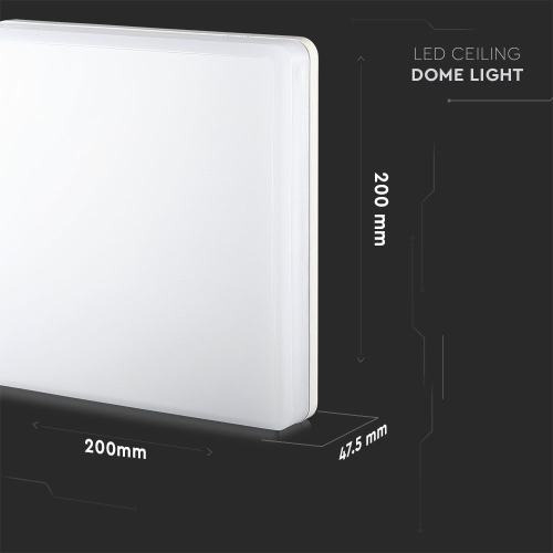 Plafoniera LED 200x200x47.5 15W 3000k, V-TAC