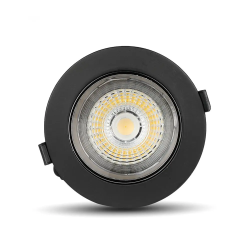 Reflector LED Ø95x45mm 10W 3000k negru, V-TAC