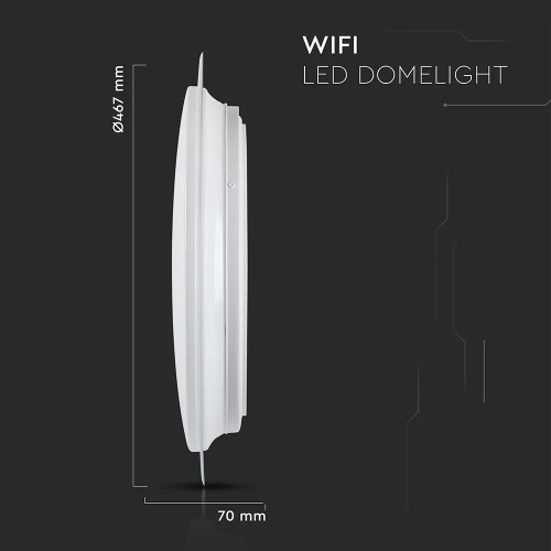 Aplica LED smart incastrata Ø467x70 40W alb, V-TAC