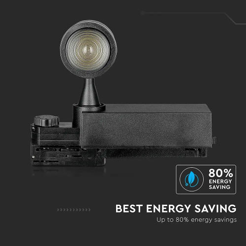 Proiector LED pe sina smart Ø60x141x80 15W negru, V-TAC