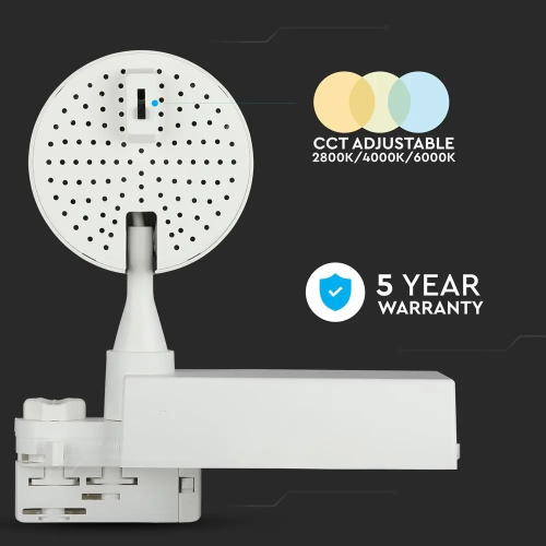 Proiector LED pe sina Ø100x196x262 35W alb, V-TAC