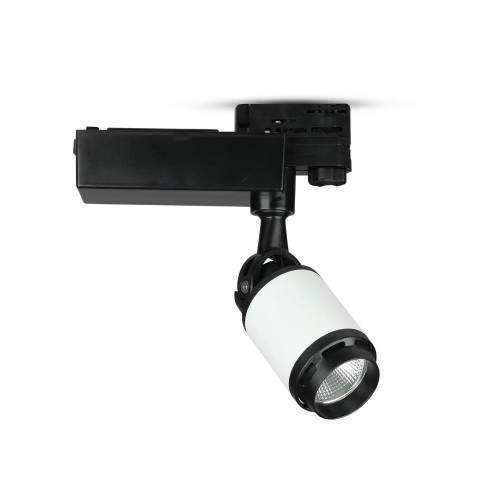 Proiector LED pe sina Ø65x117x163 10W alb-negru, V-TAC