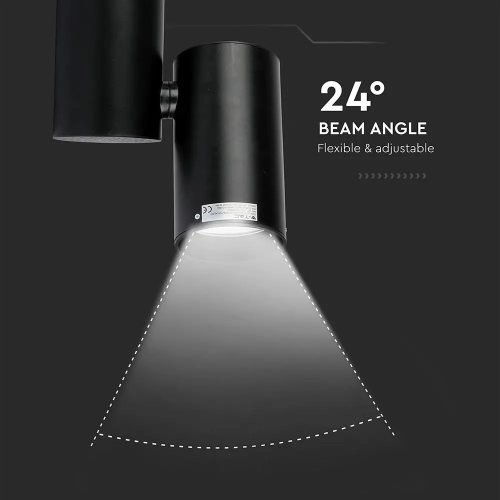 Proiector LED pe sina 180x140x215 30W 6400K negru, V-TAC