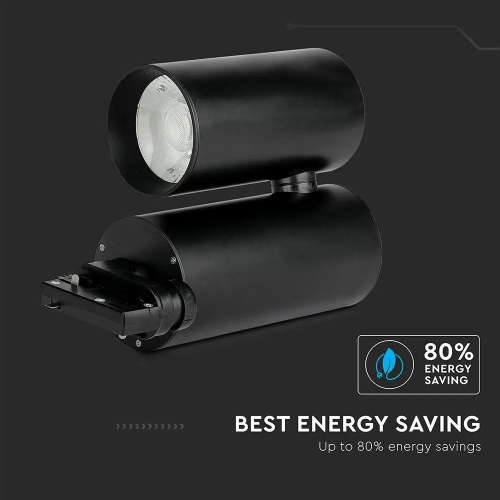 Proiector LED pe sina 180x140x215 30W 6400K negru, V-TAC