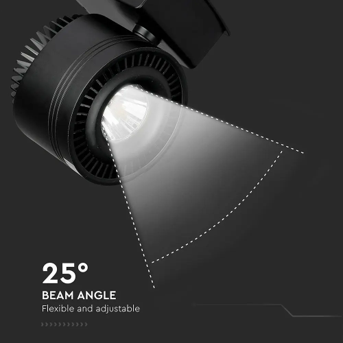 Proiector LED pe sina 112x165x205 33W 5000K negru, V-TAC