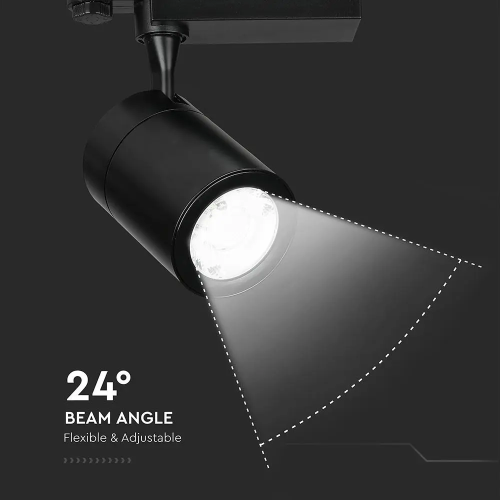 Proiector LED pe sina 92x165x192 35W 3000K negru, V-TAC