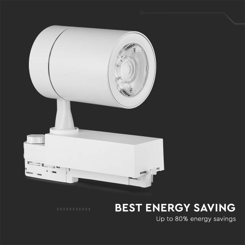 Proiector LED pe sina 92x165x192 35W 4000K negru, V-TAC