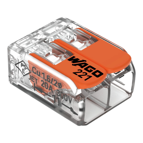 Clema rapida slim 2 conductoare litat/masiv 4mm, Wago