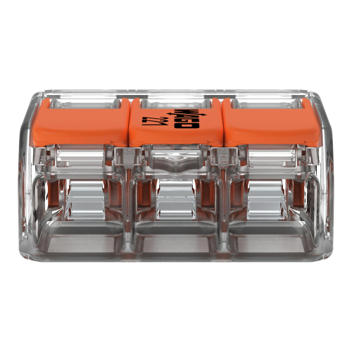 Clema rapida slim 3 conductoare litat/masiv 4mm², Wago