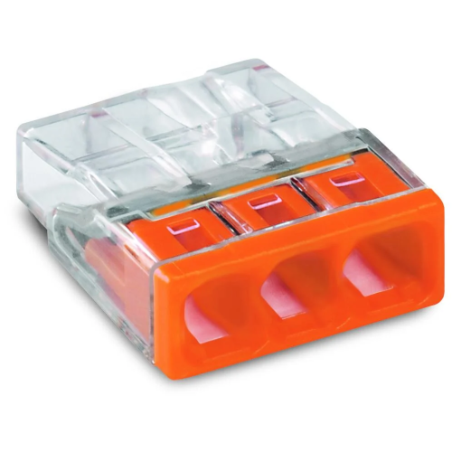 Clema rapida 3 conductoare masive 2.5mm², Wago