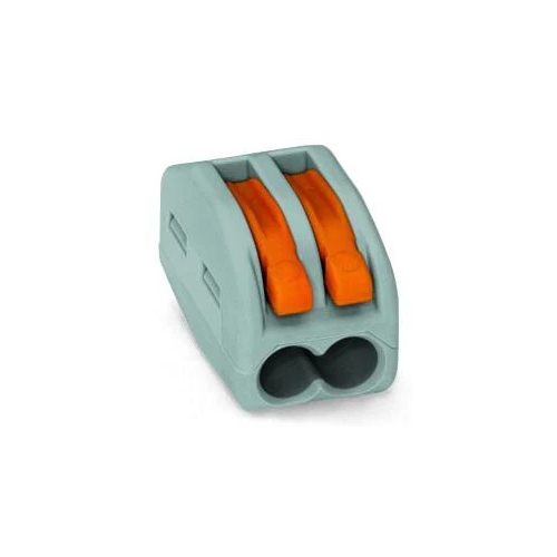 Clema rapida 2 conducotare cu parghie litat/masiv 4mm², Wago