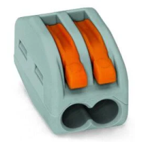 Clema rapida 2 conducotare cu parghie litat/masiv 4mm², Wago