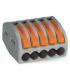 Clema rapida 5 conducotare cu parghie litat/masiv 4mm², Wago