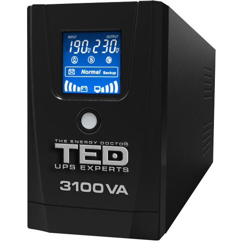 UPS 3100VA 1800W LCD line interactive, TED