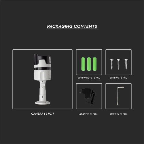 Camera Wi-FI exterior 3MP, V-TAC