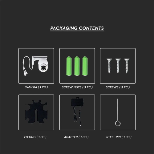 Camera Wi-FI exterior 8LED 3MP, V-TAC