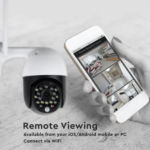 Camera Wi-FI exterior lumina rosie&albastra 3MP, V-TAC