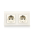 Priza dubla 16A alba, V-TAC