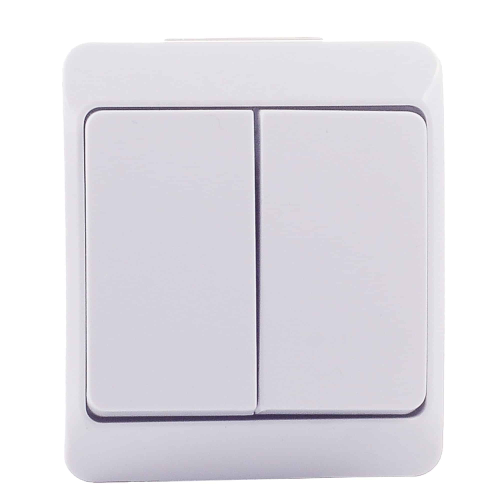 Intrerupator dublu PT alb 16A, Hepol