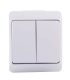 Intrerupator dublu PT alb 16A, Hepol