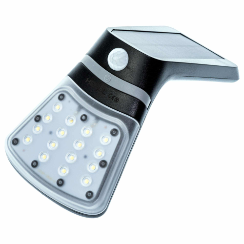 Aplica solara LED cu senzor 2W neagra, Hepol